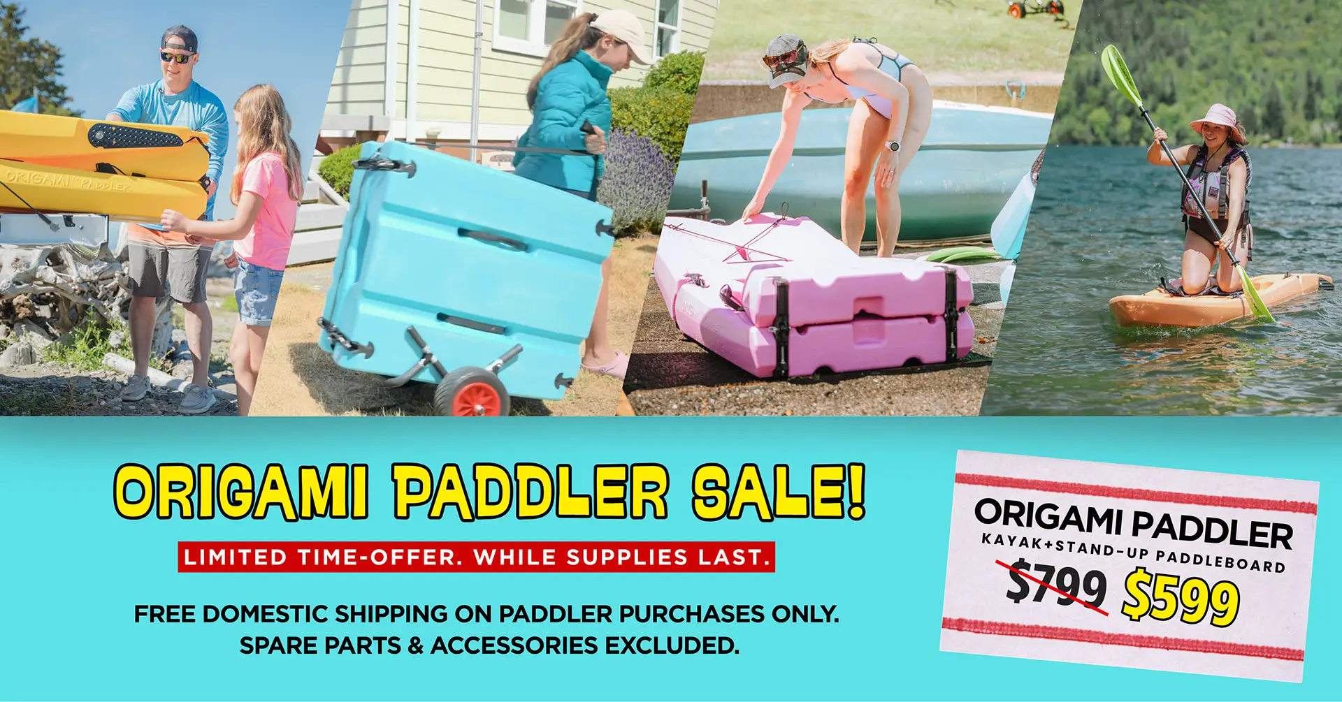 Origami Paddler Sale brochure while supplies last