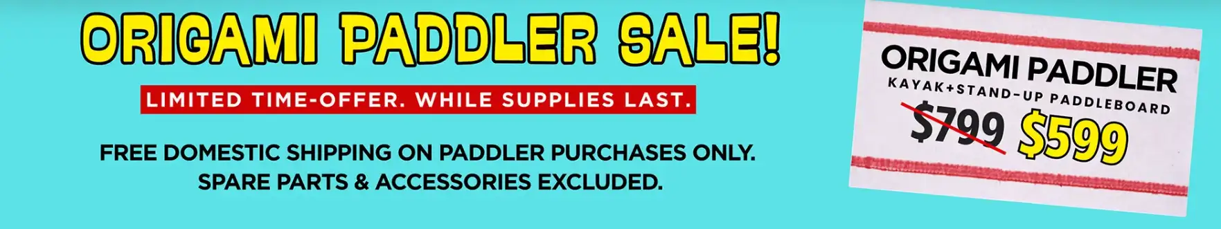 Origami Paddler Sale Special